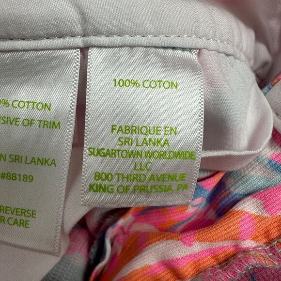 Lilly Pulitzer Buttercup Short Size 4 Scallop Hem Vibrant Print Womens Shorts - Picture 5 of 8